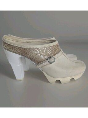 Prophecy Our Secret Heels sz 37 US 6.5 Platform Portugal Leather Block Art Shoe